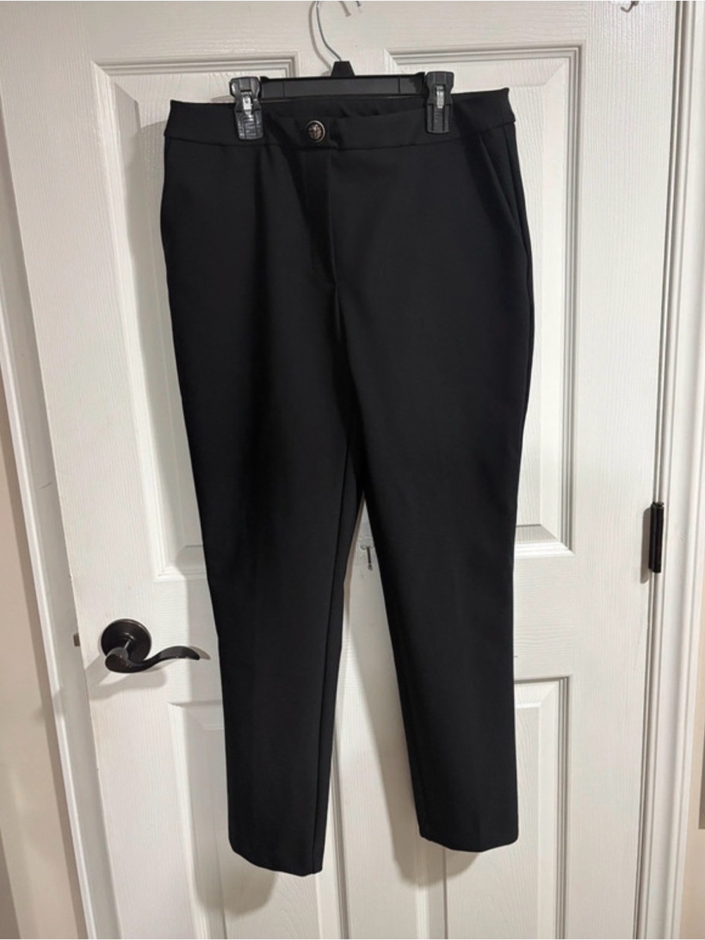 Women's Black Tailored Stretch Trousers